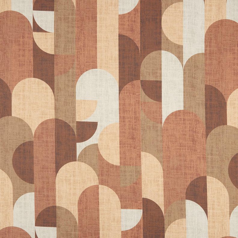 Tecido para efeito de escurecimento Arcos abstratos – canela/cobre,  image number 1