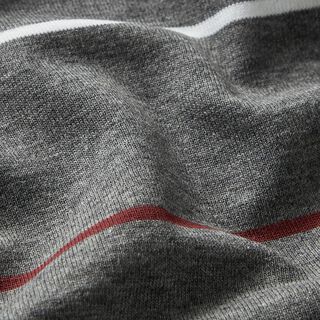 Jersey de algodão Riscas coloridas – cinza ardósia, 