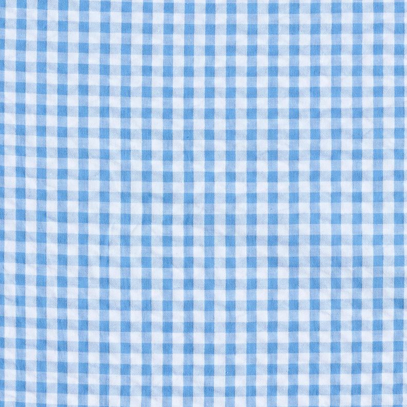 Anarruga Algodão Xadrez tecido – azul/branco,  image number 1