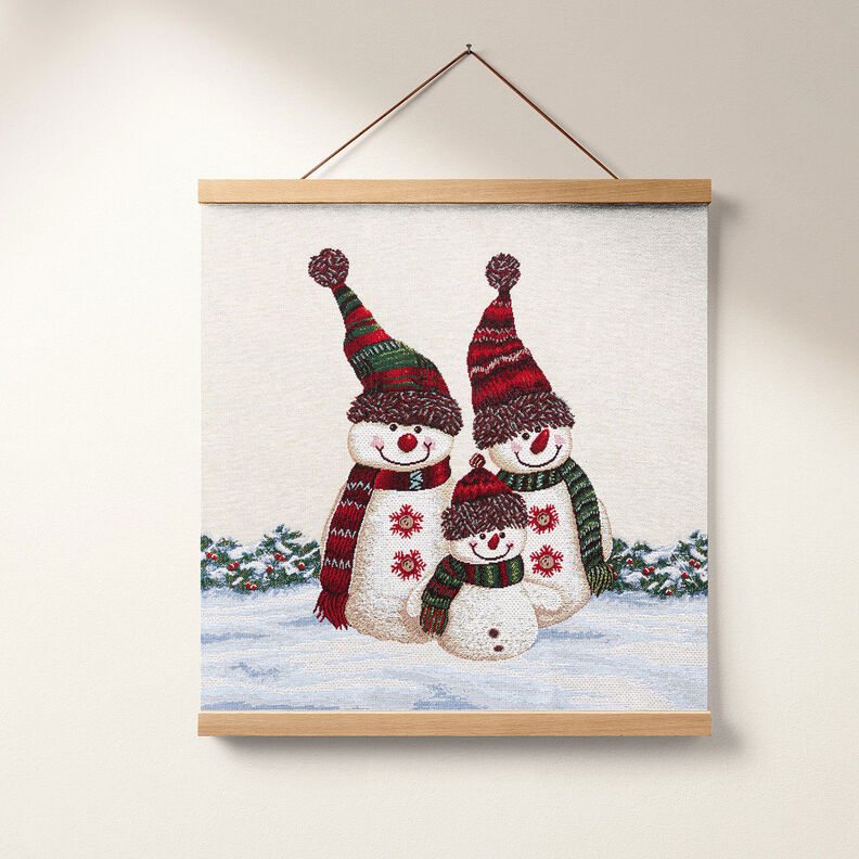 Barra Gobelina Trio de bonecos de neve – bege claro,  image number 6