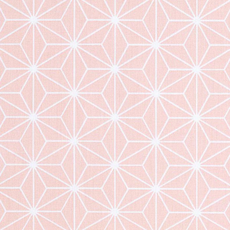 Tecido de algodão Cretone Estrelas japonesas Asanoha – rosa,  image number 1