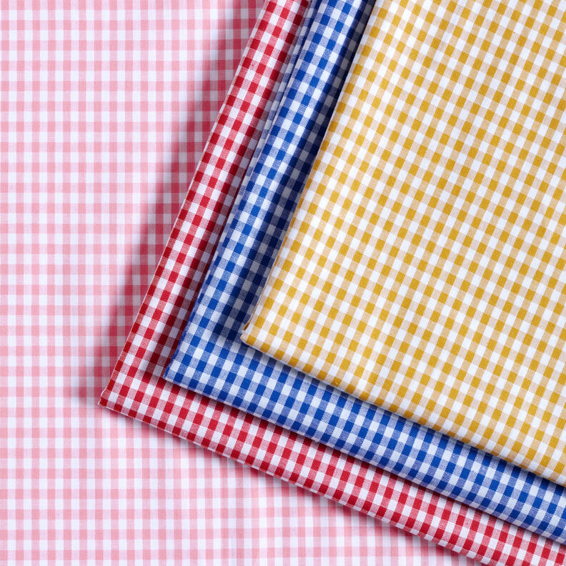 Tecido de algodão Xadrez Vichy 0,5 cm – rosa/branco,  image number 5