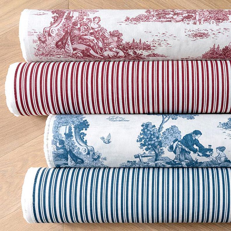 Tecido para decoração Meio linho Panamá Pastor – azul ganga/branco sujo,  image number 6