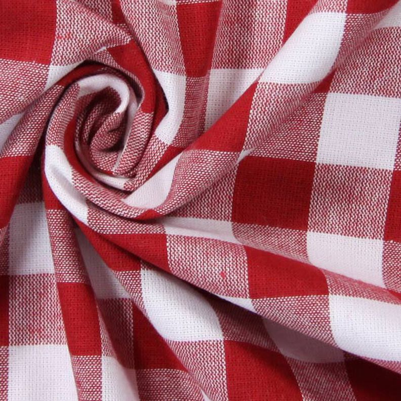 Tecido de algodão Vichy - 1,7 cm – vermelho,  image number 2