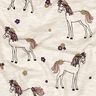 Jersey de algodão Cavalo florido com brilhantes | Poppy Fabrics – natural/dourado,  thumbnail number 2