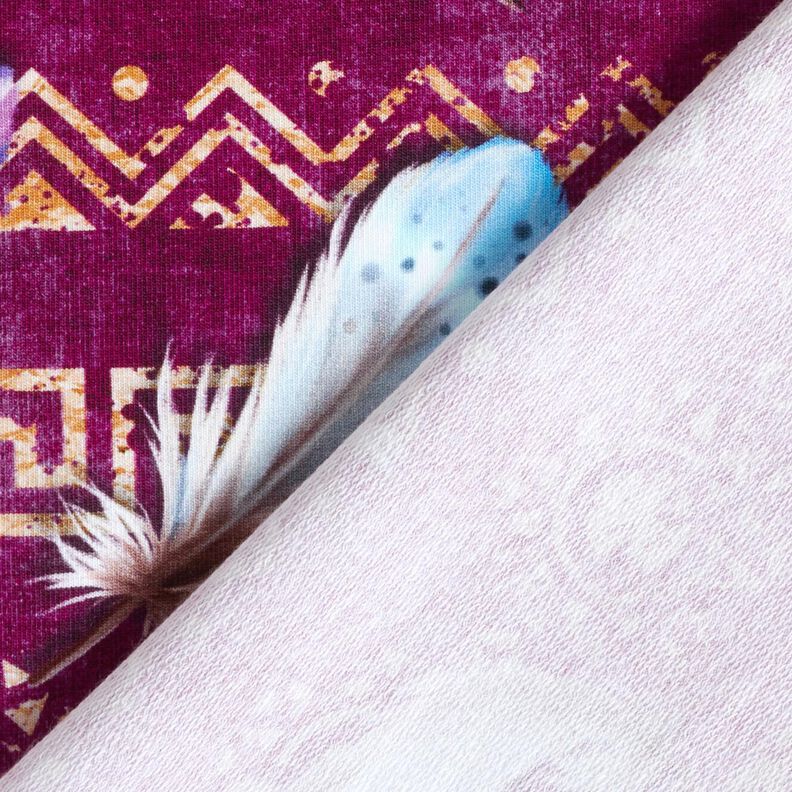 French Terry Penas Boho | Glitzerpüppi  – uva/lagosta,  image number 4