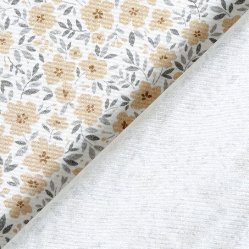 Tecido para decoração Cetim de algodão Mar floral – caju/branco,  image number 4