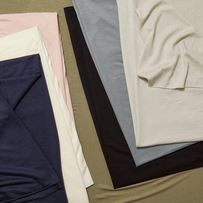 LENZING™ ECOVERO™ French Terry leve – azul-noite,  image number 4