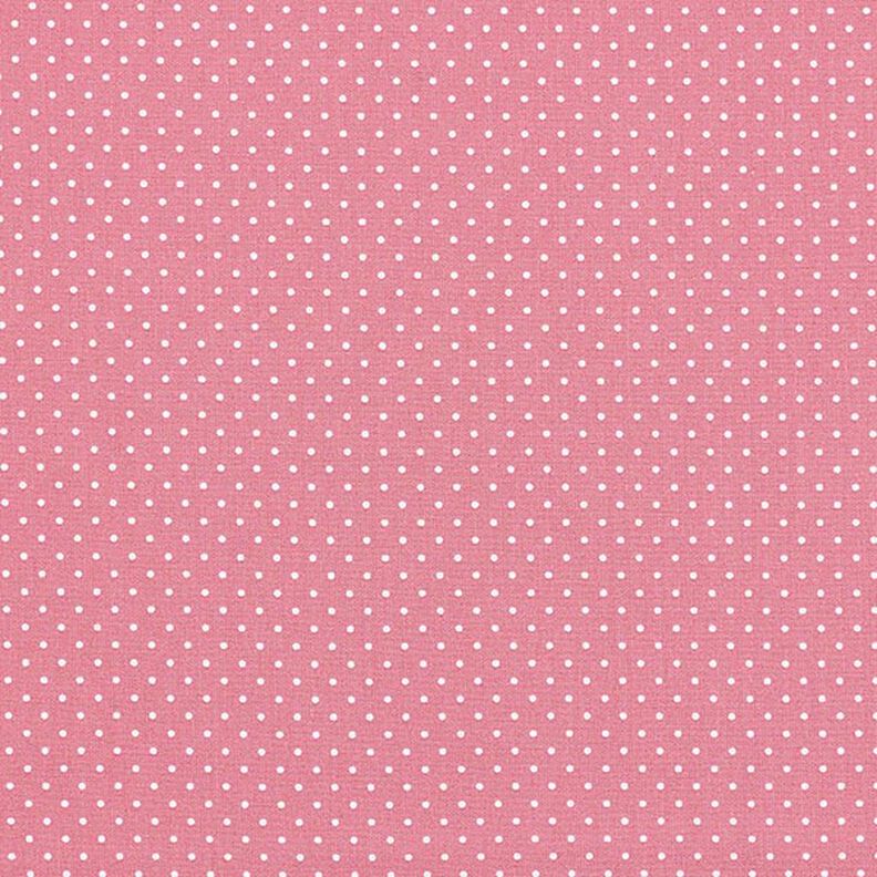 Popelina de algodão pintas pequenas – rosa/branco,  image number 1