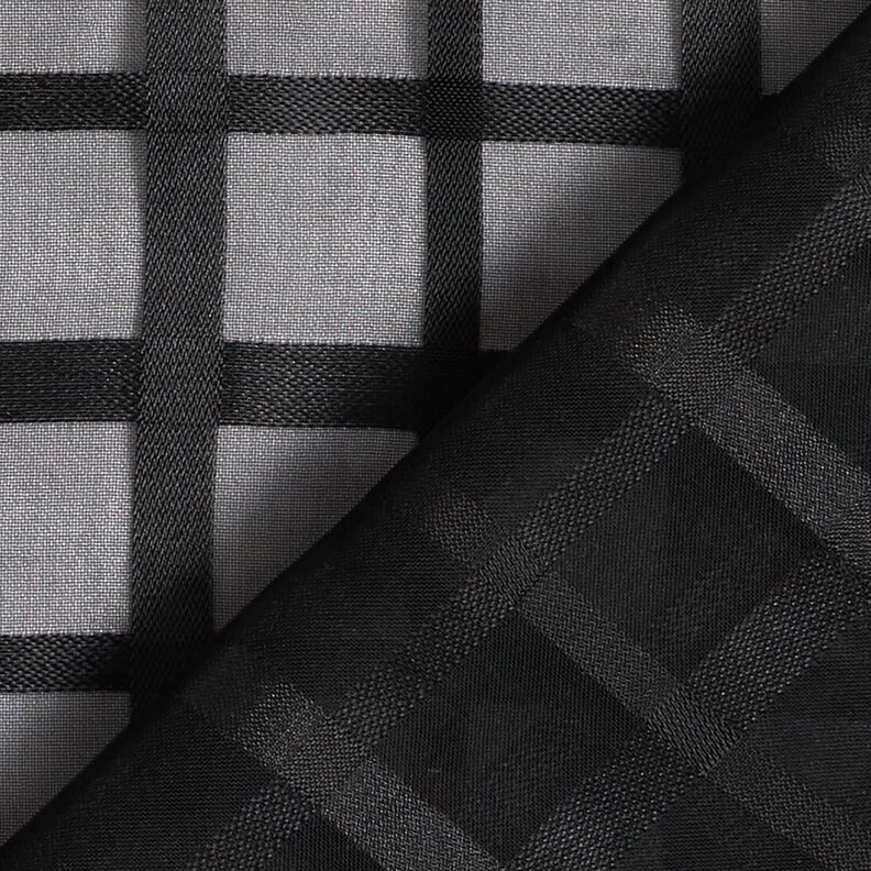Chiffon Xadrez janela – preto,  image number 4