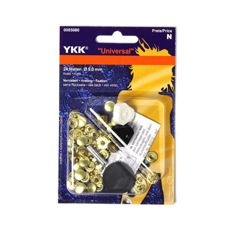 Rebites 2 – dourado metálica | YKK,  image number 1