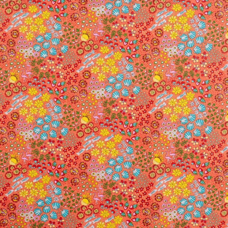 Algodão revestido Mistura marítima – cor de coral,  image number 1