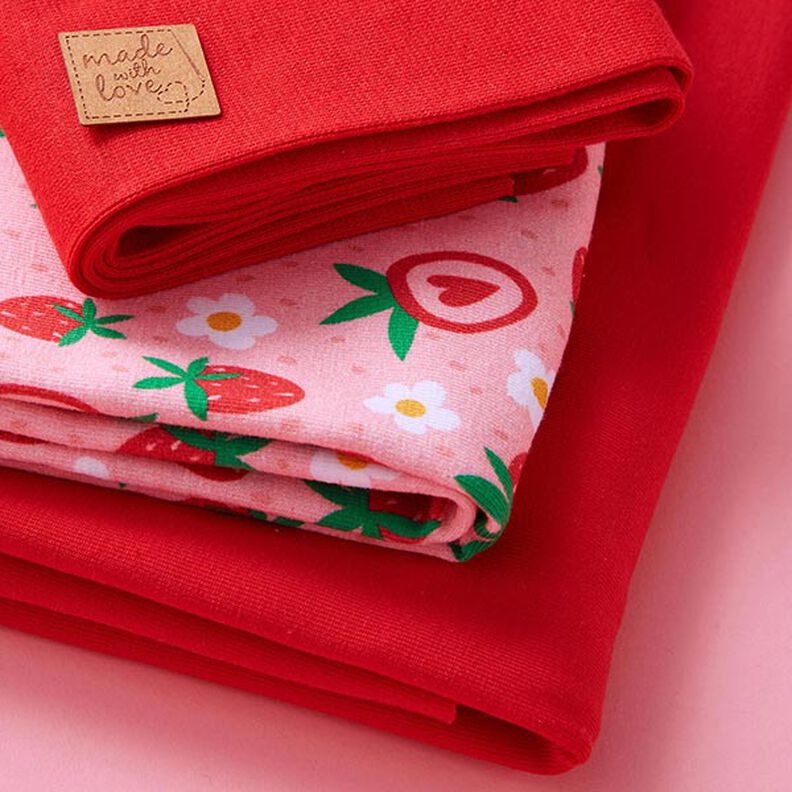 Pacote de tecido Jersey Morangos doces | PETIT CITRON – rosa,  image number 7