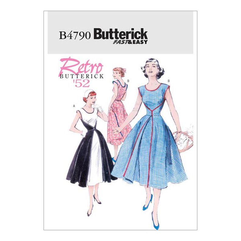 Vestido vintage, Butterick 4790|34 - 40|42 - 46,  image number 1