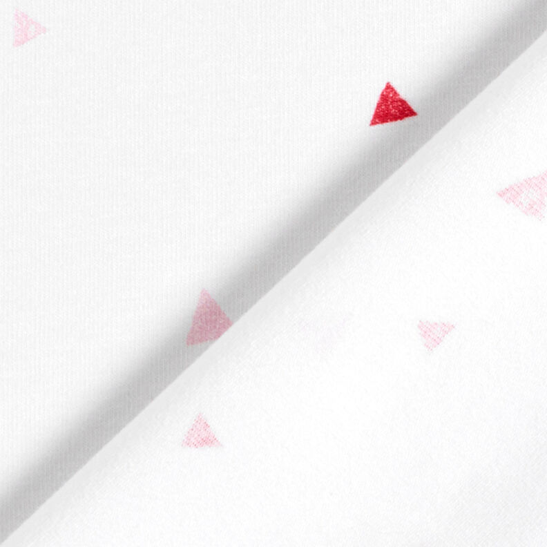 GOTS Jersey de algodão Triângulos Aparência carimbos | Tula – branco,  image number 4