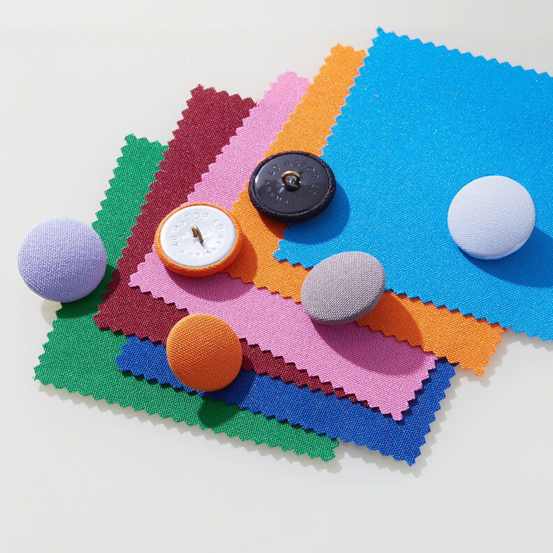 Botão forrado, Classic Poly – branco,  image number 2