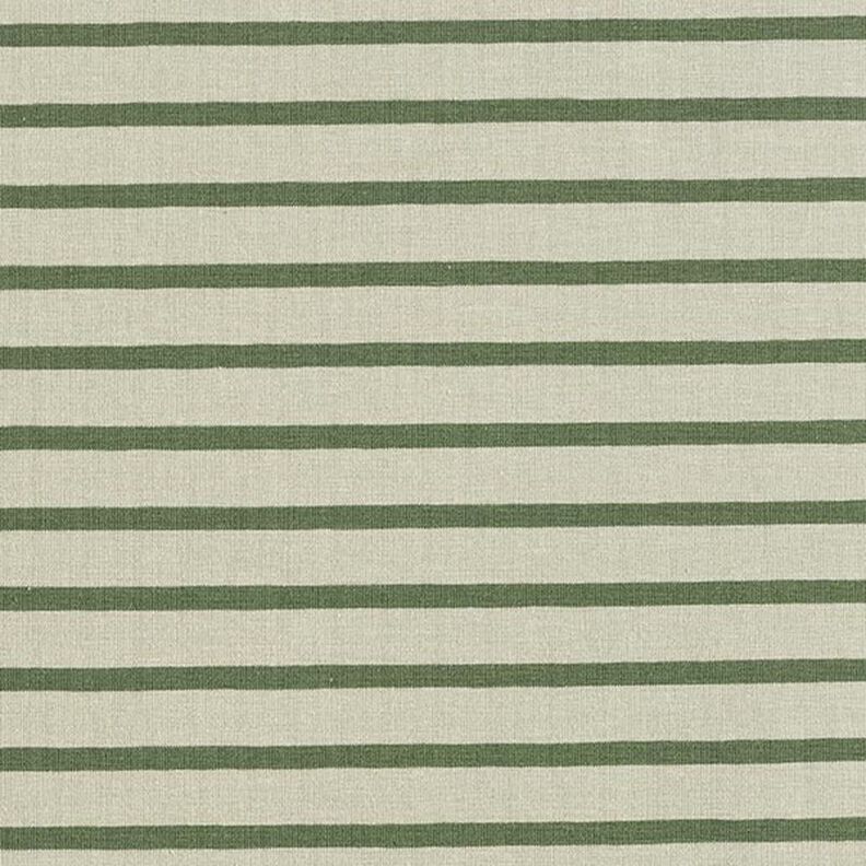 Jersey de algodão Riscas estreitas e largas – verde amarelado/verde-pinheiro,  image number 1