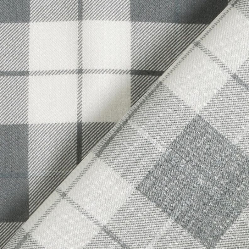 Tecido fino de algodão Xadrez – cinzento claro/branco,  image number 4