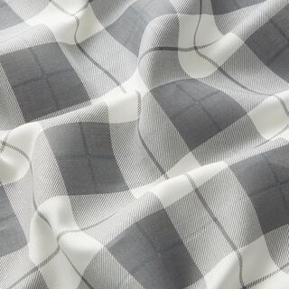 Tecido fino de algodão Xadrez – cinzento claro/branco, 