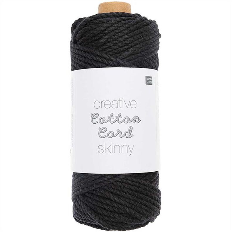 Creative Cotton Cord Skinny Fio de Macramé [3mm] | Rico Design – preto,  image number 1