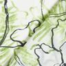 Mistura de seda e algodão Flores abstratas – marfim/verde folhas de maio,  thumbnail number 4