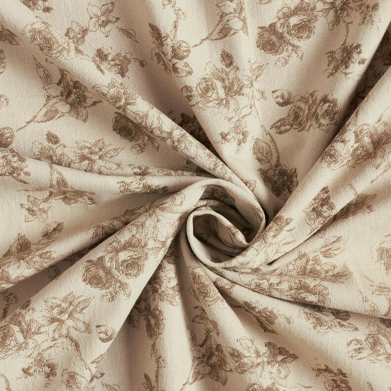 Tecido de algodão  Rosas antigas – taupe claro/duna,  image number 3