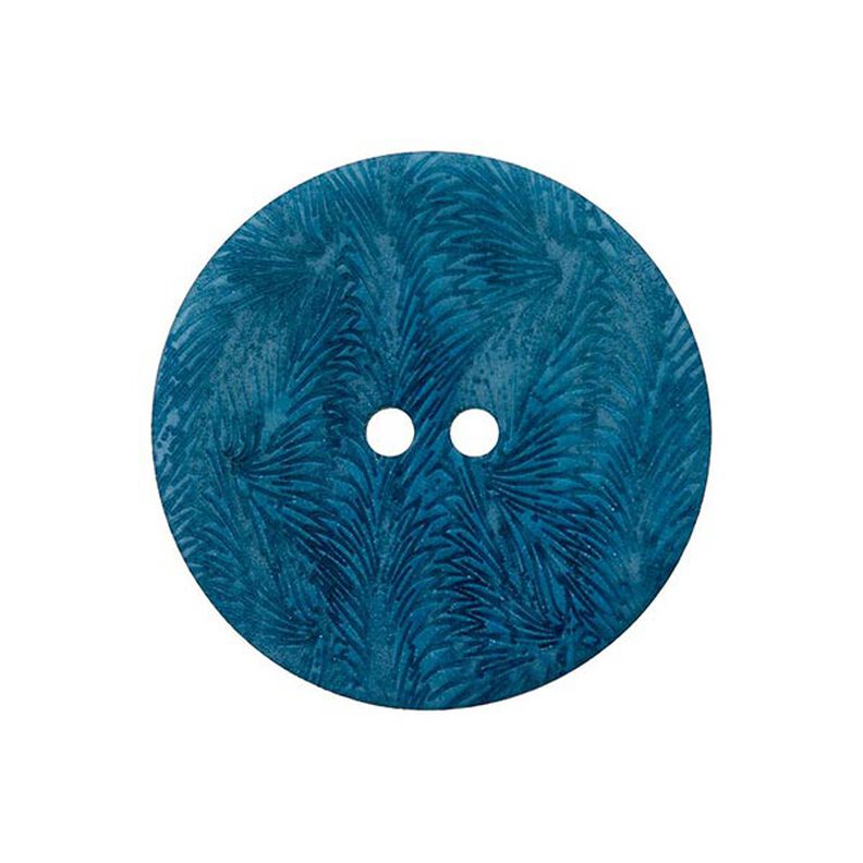 Botão de marfim vegetal 2 furos [ 15 mm ] – azul turquesa,  image number 1