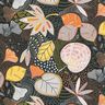 Tecido de algodão Cretone Folhas – preto/laranja,  thumbnail number 6