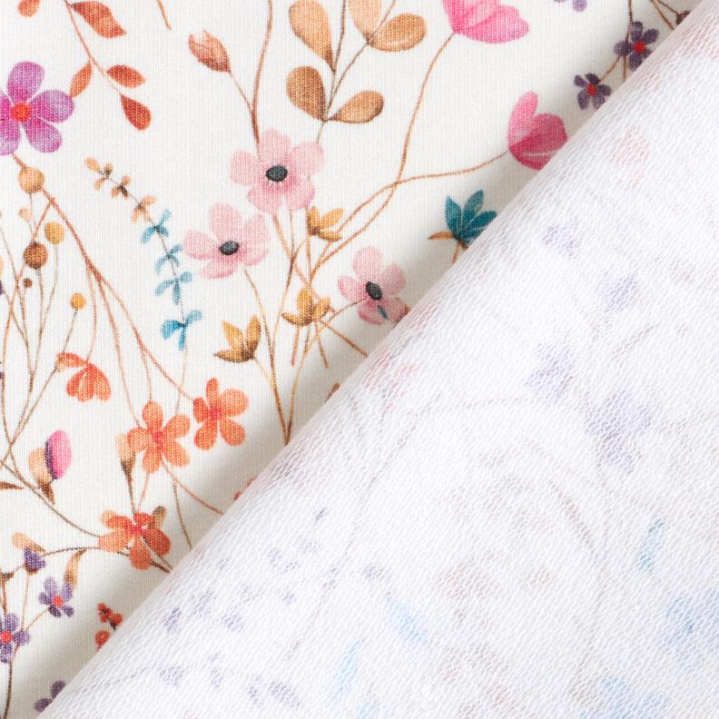 GOTS French Terry Sweat de verão Mar de flores secas Impressão Digital – marfim,  image number 4