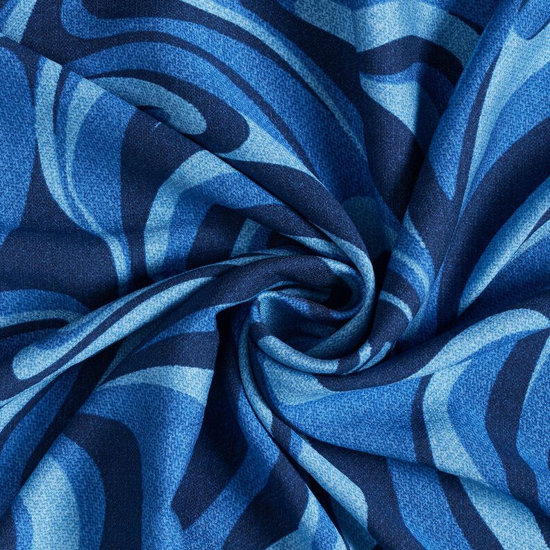 Crepe de viscose Ondas – azul-marinho/azul real,  image number 3