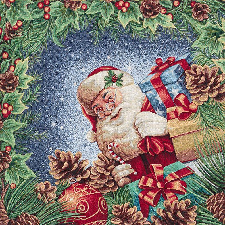 Barra Gobelina Presente de Natal de lurex – azul/verde,  image number 1