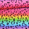 Jersey de algodão Leo Hearts Rainbow | Glitzerpüppi – preto/mistura de cores,  thumbnail number 2