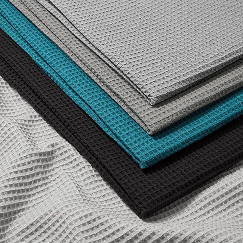 Tecido piqué em favo – azul petróleo,  image number 4