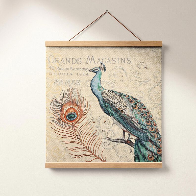 Painel decorativo Gobelina Pav&atilde;o &ndash; bege claro/azul,  image number 5