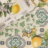Tecido para decoração Meio linho Panamá Ervas aromáticas – natural/amarelo,  thumbnail number 5