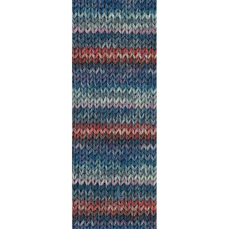LANDLUST Sockenwolle „Bunte Ringel“, 100g | Lana Grossa – azul/vermelho,  image number 2
