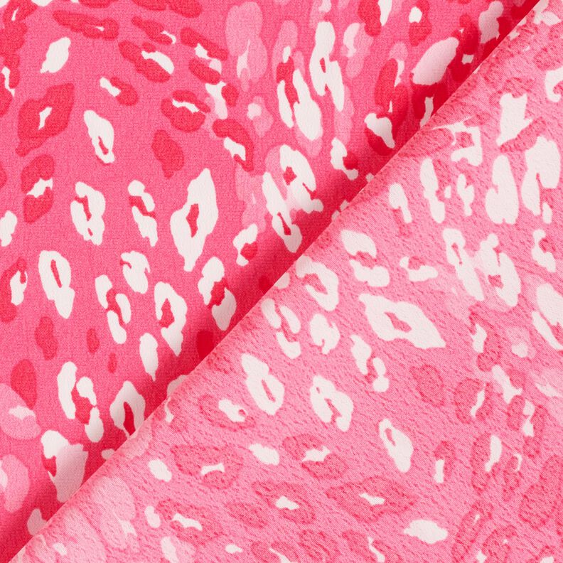 Tecido crepe Padrão Leo abstrato – rosa intenso,  image number 4