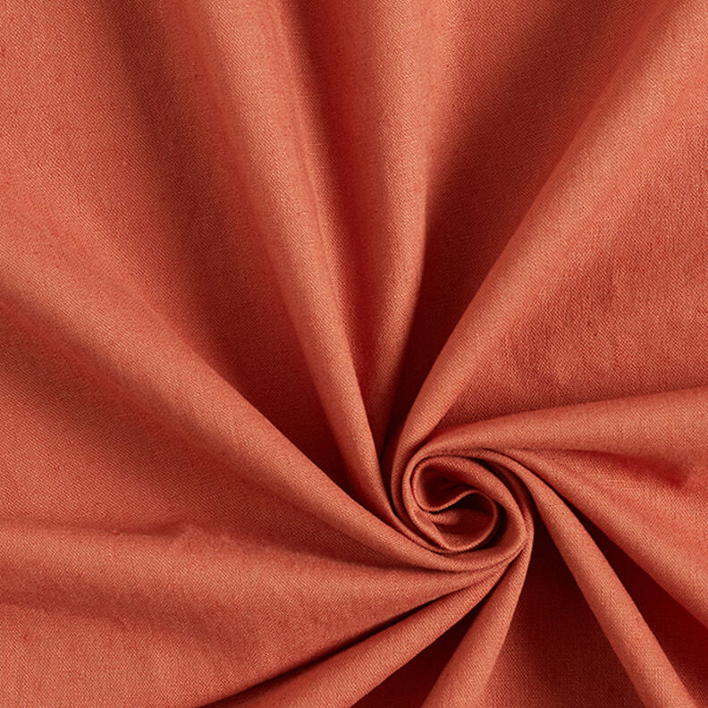 Mistura de linho e algodão Liso – cobre,  image number 1