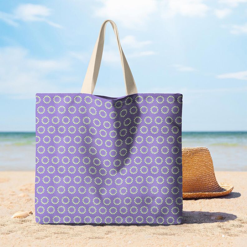 Algodão revestido Círculos coloridos – lavanda/verde folhas de maio,  image number 5