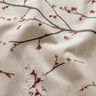 Tecido para decoração Meio linho Panamá Flor de cerejeira japonesa – natural/bordeaux,  thumbnail number 2