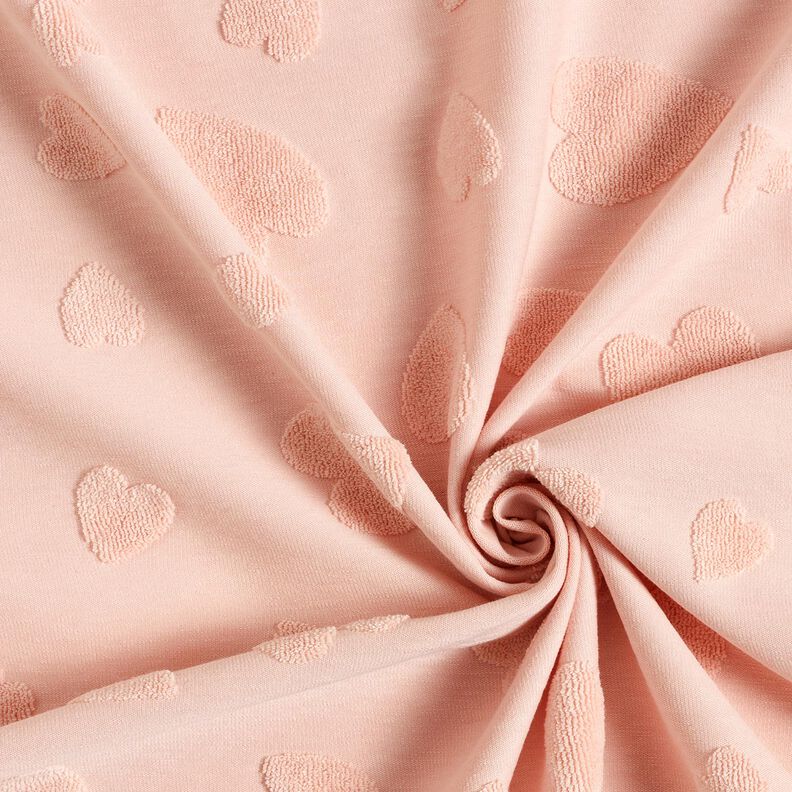 Tecido turco Jersey Corações – rosé,  image number 4
