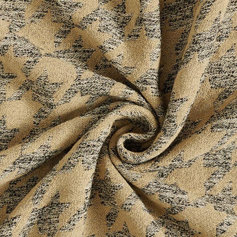 Tecido duplo Pied-de-poule grande – beige/cinzento,  image number 3