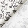Tecido de algodão Cretone Pássaros – cinza ardósia/branco sujo,  thumbnail number 4