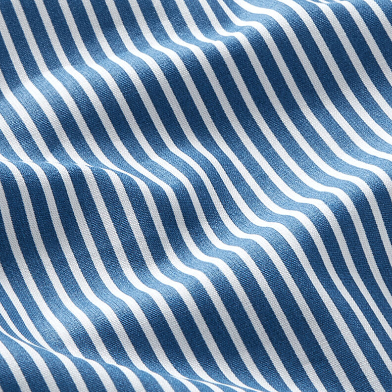 Popelina de algodão Riscas – azul ganga/branco,  image number 2