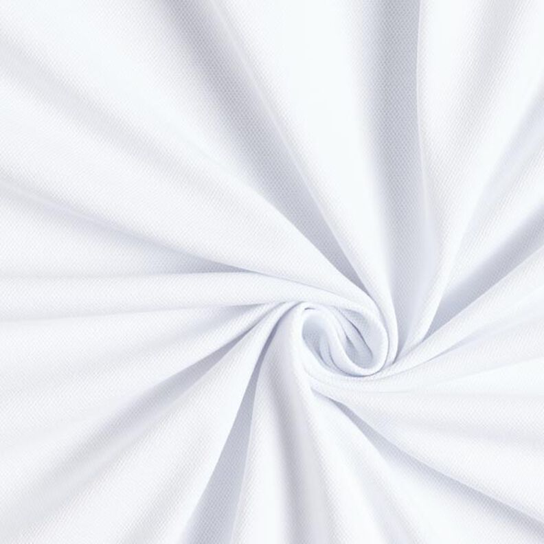 Jersey de algodão Tecido piqué fino – branco,  image number 1