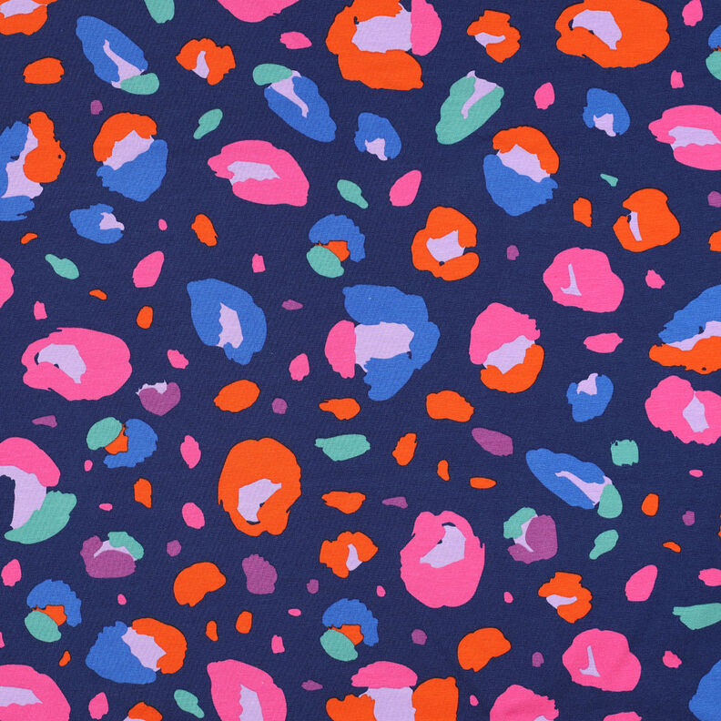 GOTS Jersey de algodão Animal | Nerida Hansen – azul-marinho/laranja,  image number 1