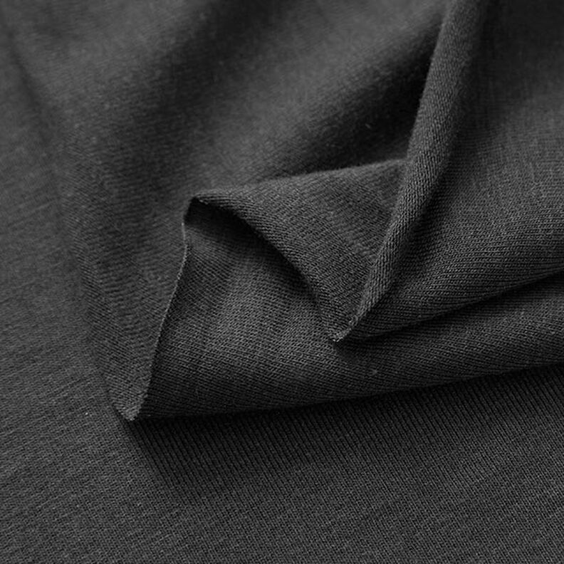Bambu Jersey de viscose Liso – preto,  image number 4