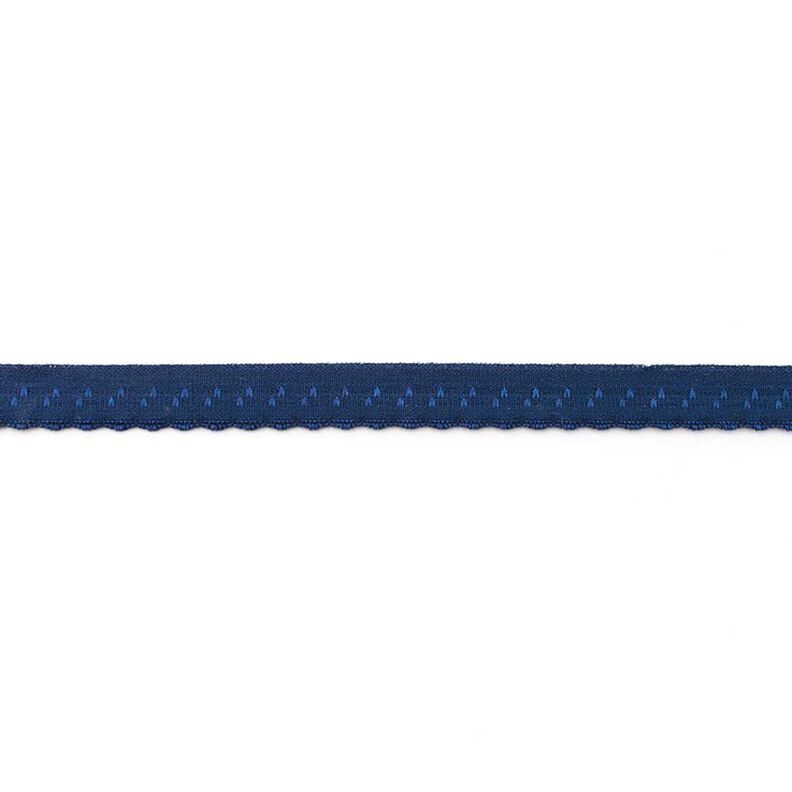 Fita de nastro elástica Renda [12 mm] – azul-marinho,  image number 1