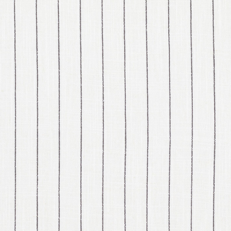 Mix de linho e viscose Riscas de giz largas – branco sujo/preto,  image number 1