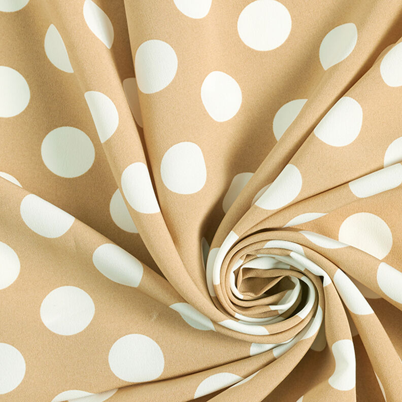 Tecido crepe Polka Dots [2,5 cm] – beige,  image number 3